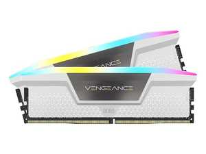 حافظه رم دسکتاپ کورسیر مدل CORSAIR Vengeance RGB 32GB DDR5 6000Mhz Dual White